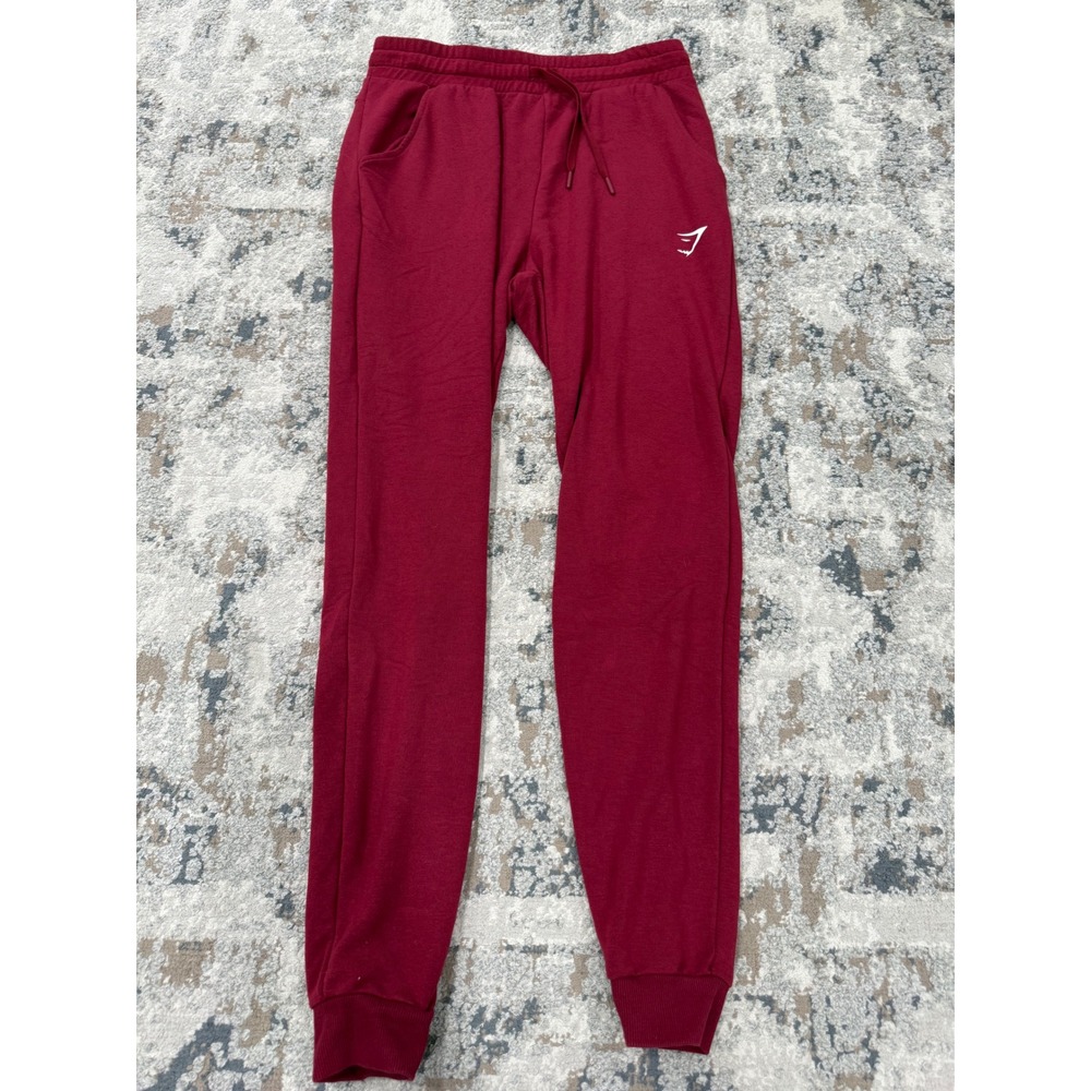 Gymshark Mens Tapered Joggers Burgundy Red Athletic Sweatpants Size M